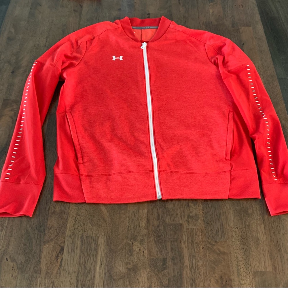 Red Under-Armour Zip up